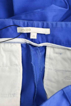 Pantalon droit Maje Bleu en Coton