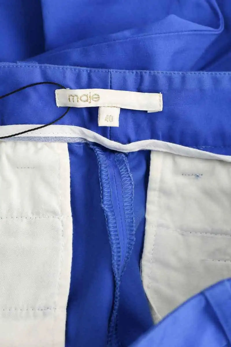 Pantalon droit Maje Bleu en Coton