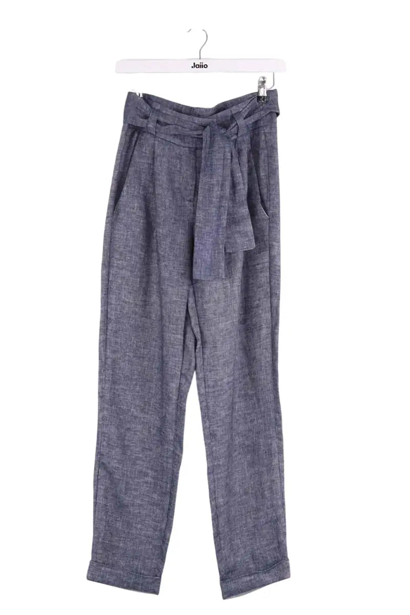 Pantalon droit Maje Bleu en Lin, taille S - Seconde Main