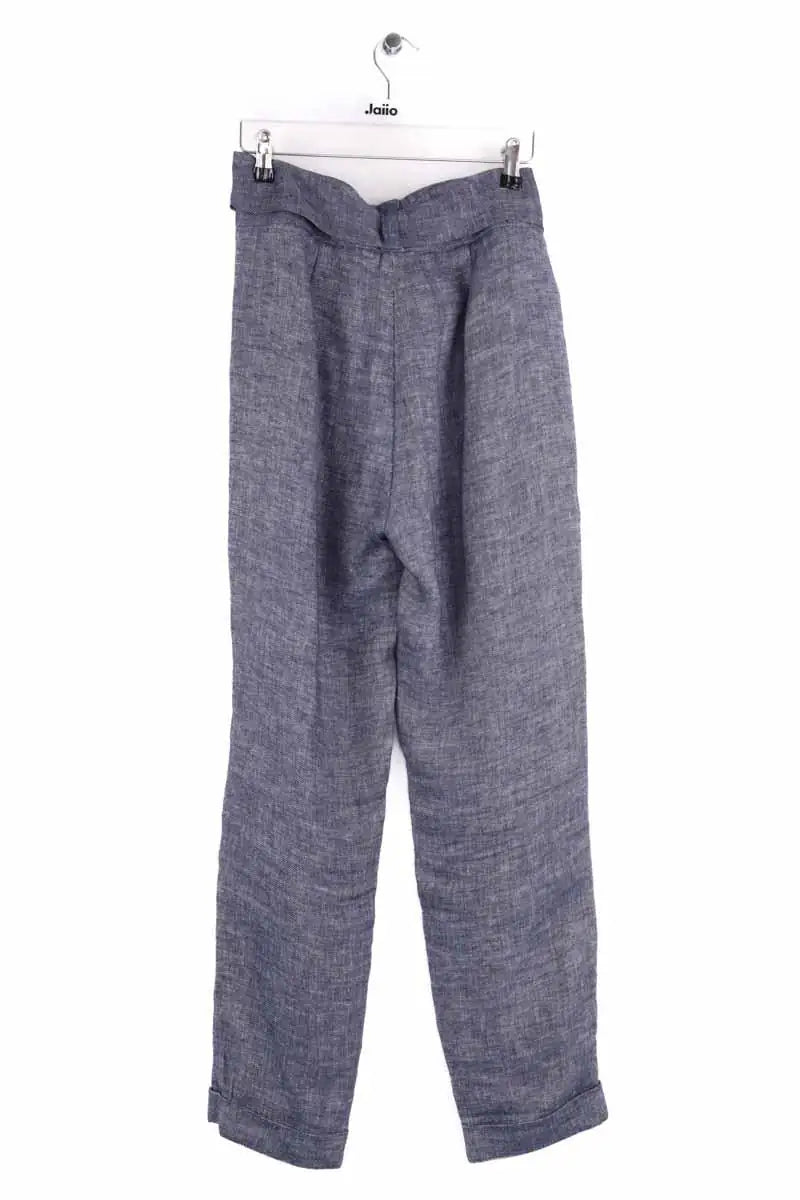 Pantalon droit Maje Bleu en Lin