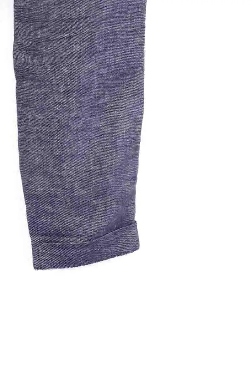 Pantalon droit Maje Bleu en Lin