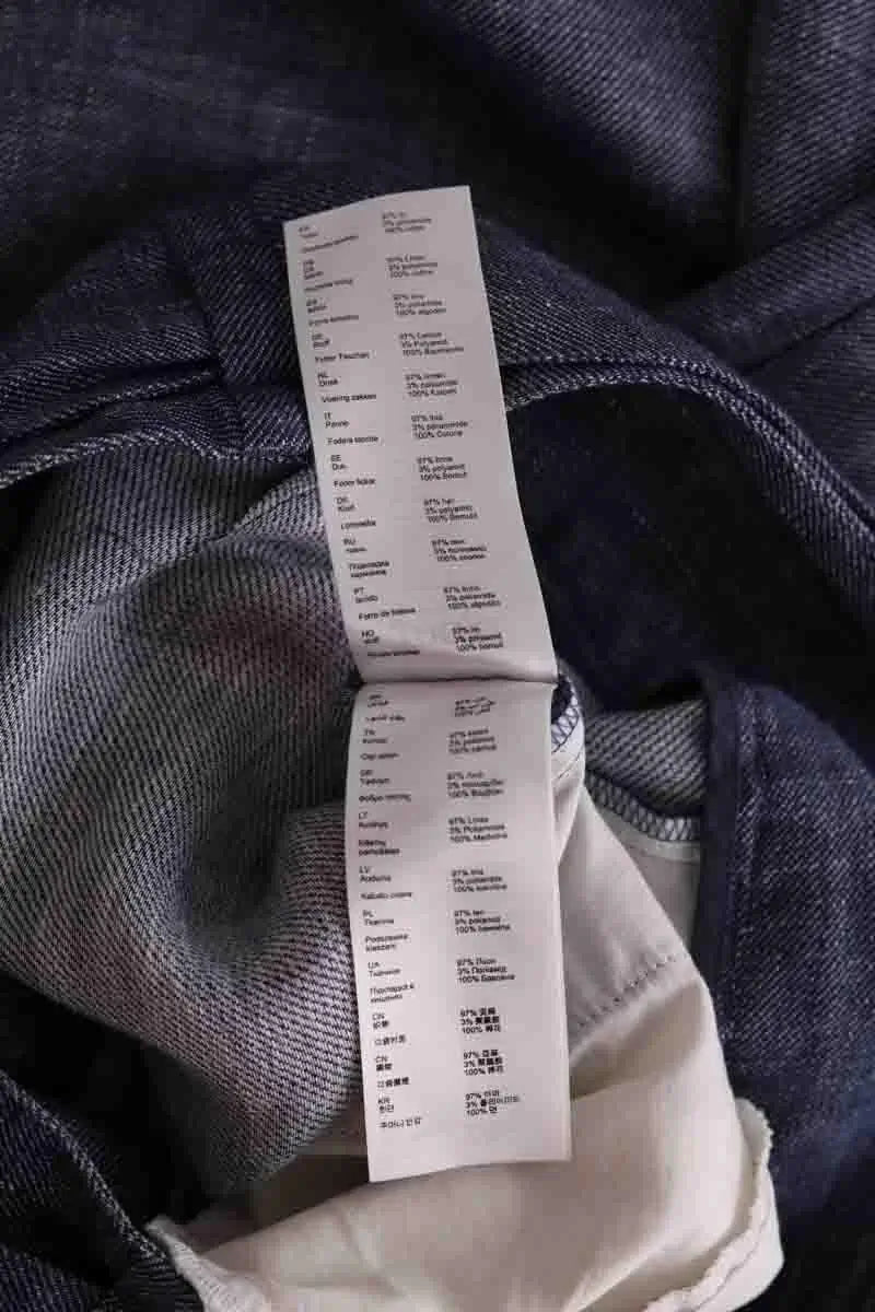 Pantalon droit Maje Bleu en Lin
