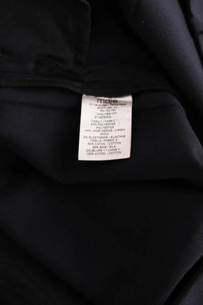 Pantalon droit Maje Erika Noir en Synthétique