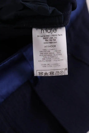 Pantalon droit Maje Marine en Viscose