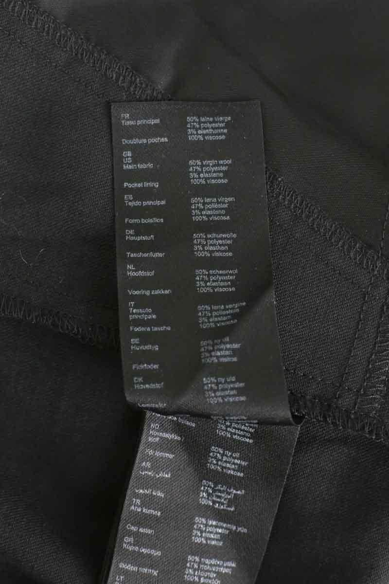 Pantalon droit Maje Noir en Laine