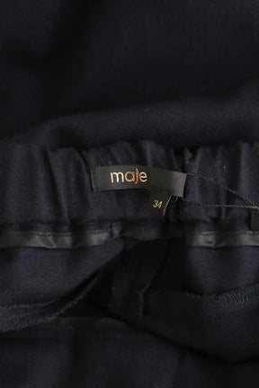 Pantalon droit Maje Noir en Laine