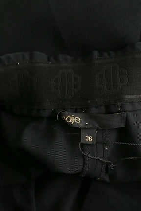 Pantalon droit Maje Noir en Synthétique