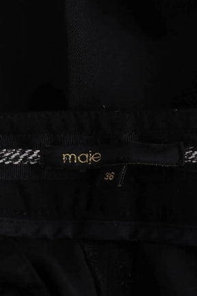 Pantalon droit Maje Noir en Synthétique