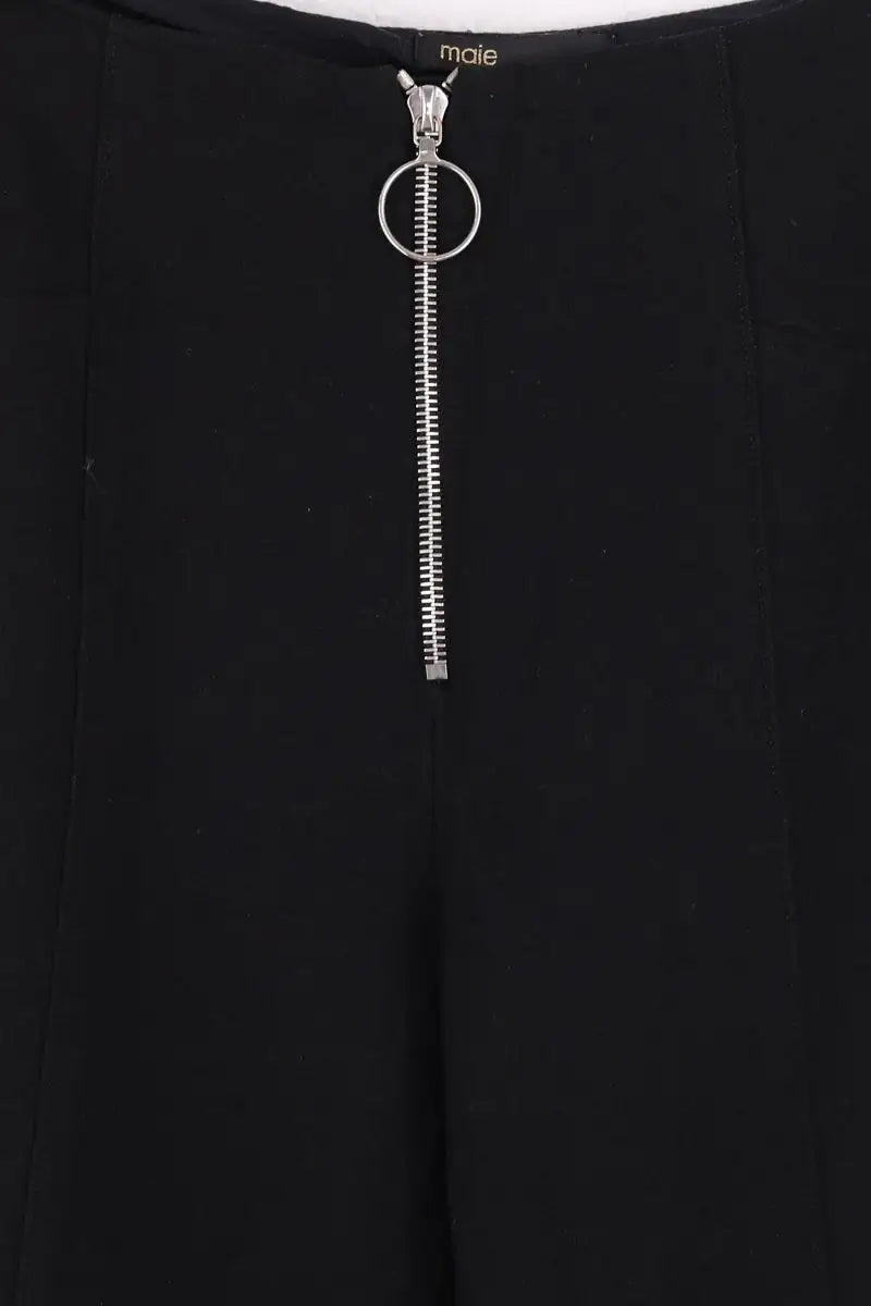 Pantalon droit Maje Noir en Synthétique