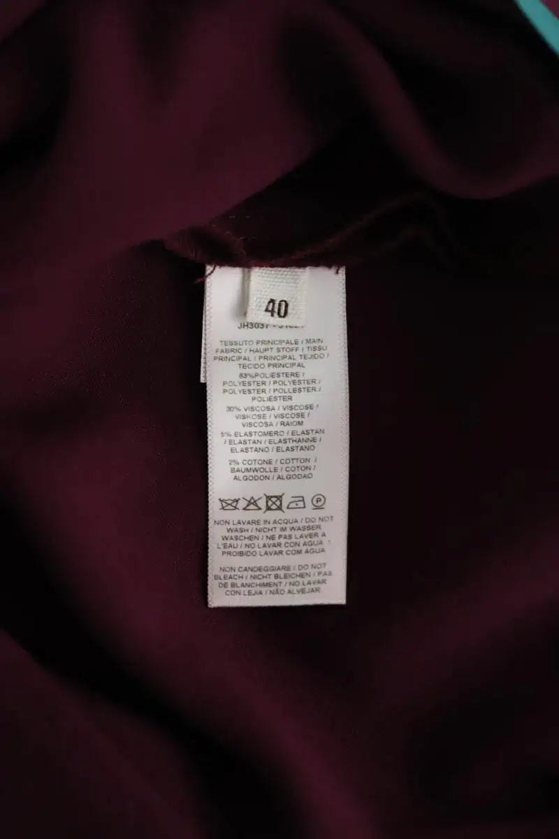 Pantalon droit Maliparmi Bordeaux en Polyester