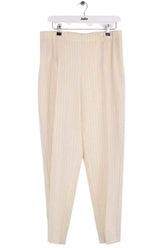 Pantalon droit Marina Rinaldi Ecru en Laine, taille XL - Seconde Main