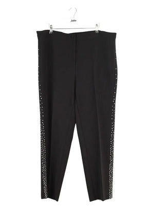 Pantalon droit Marina Rinaldi Noir en Polyester, taille XXL - Seconde Main