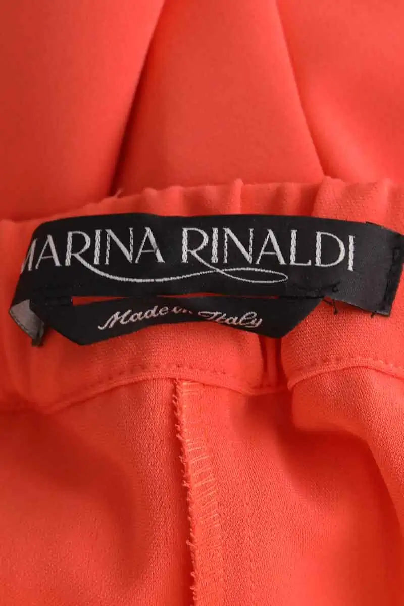 Pantalon droit Marina Rinaldi Orange en Synthétique