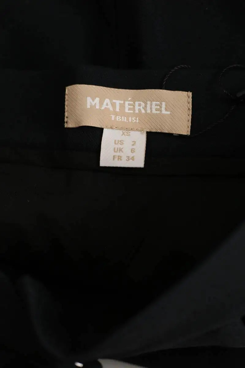 Pantalon droit Materiel Noir en Polyester