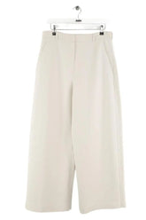 Pantalon droit Max Mara Ecru en Coton, taille L - Seconde Main