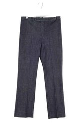 Pantalon droit Max Mara Marine en Coton, taille L - Seconde Main
