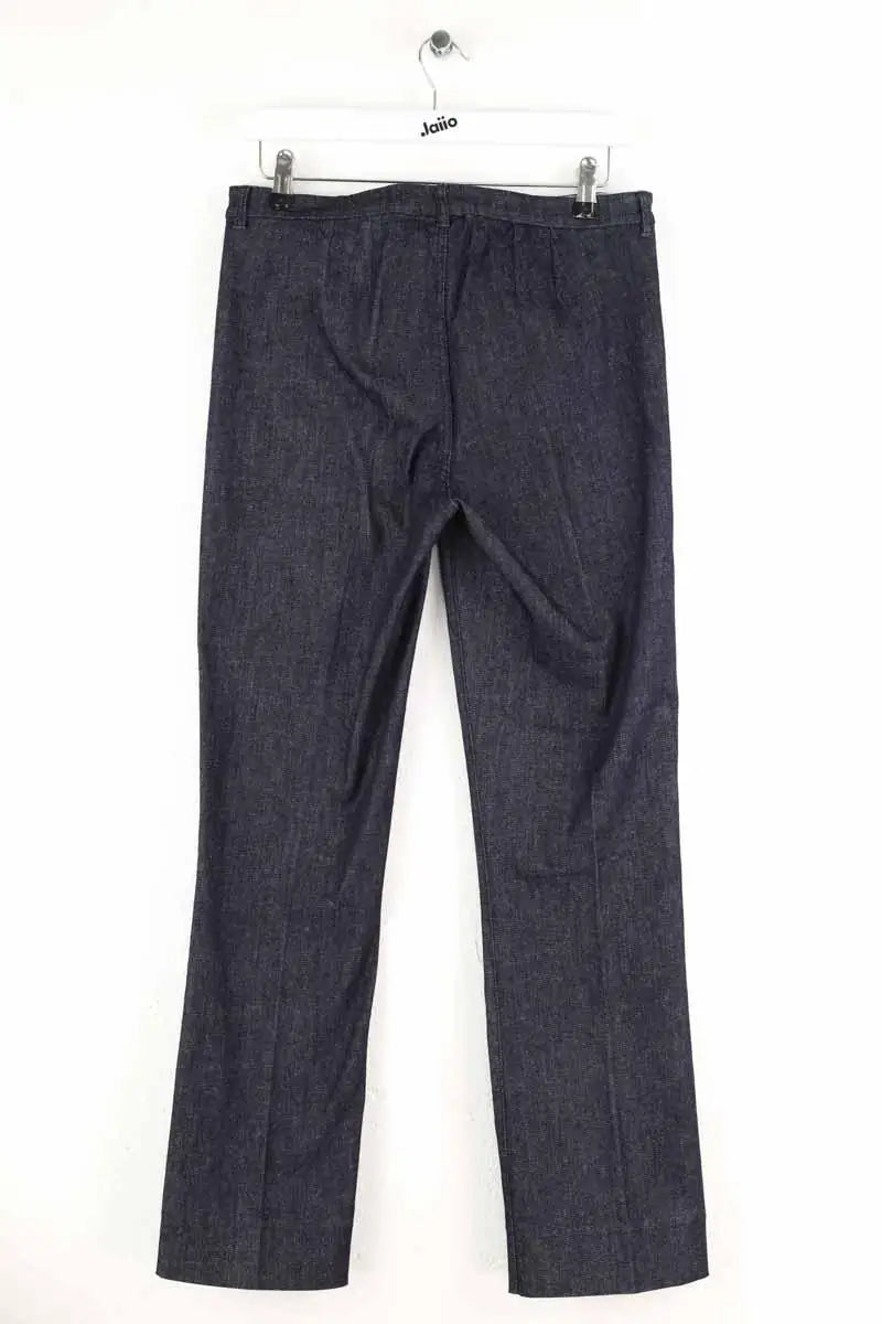 Pantalon droit Max Mara Marine en Coton