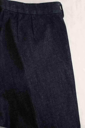 Pantalon droit Max Mara Marine en Coton