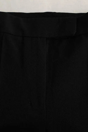 Pantalon droit Max Mara Noir en Coton
