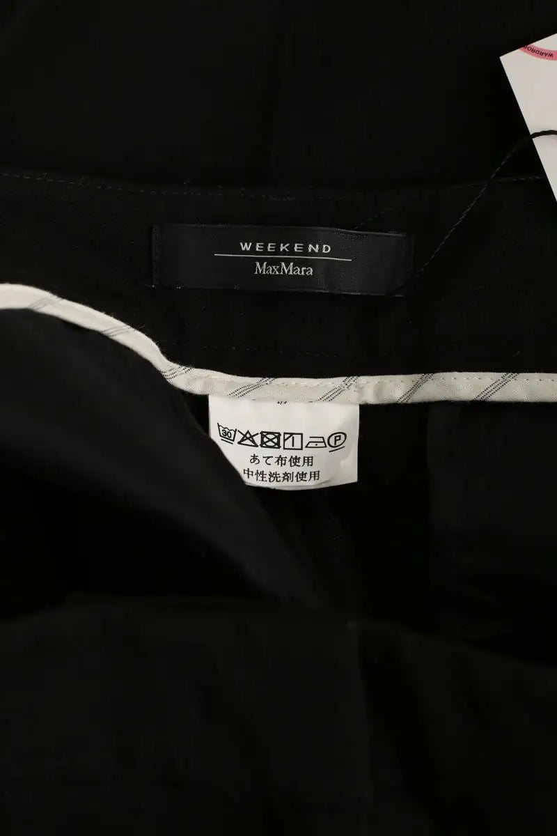 Pantalon droit Max Mara Noir en Laine