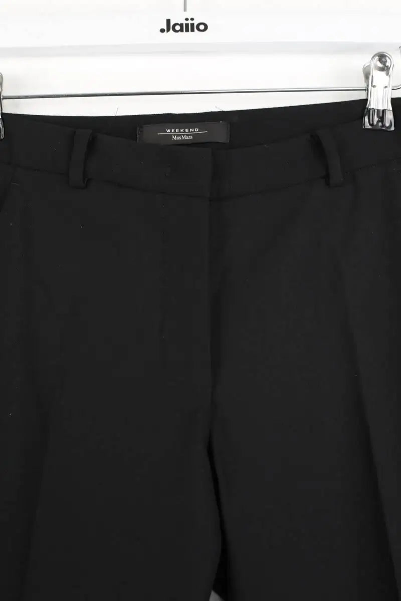 Pantalon droit Max Mara Noir en Laine