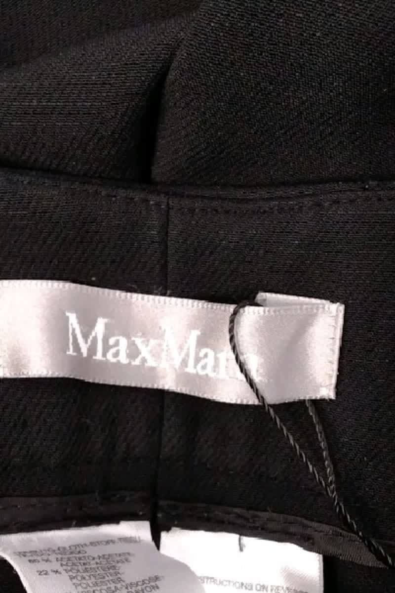 Pantalon droit Max Mara Noir en Polyester