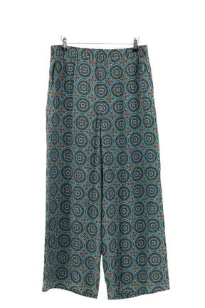 Pantalon droit Max Mara Vert en Synthétique, taille L - Seconde Main