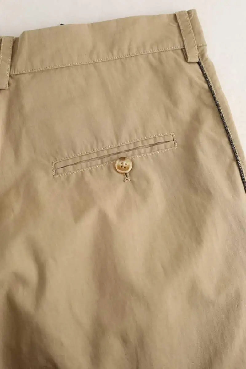 Pantalon droit Mes Demoiselles Beige en Coton