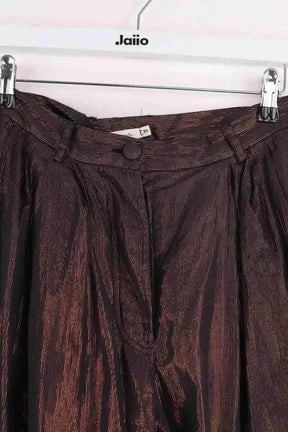 Pantalon droit Mes Demoiselles Doré en Synthétique