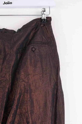 Pantalon droit Mes Demoiselles Doré en Synthétique