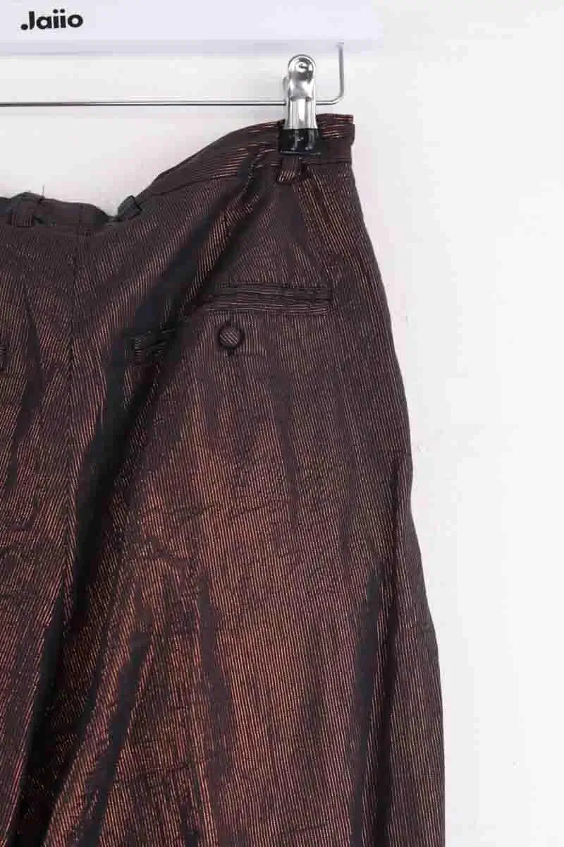 Pantalon droit Mes Demoiselles Doré en Synthétique