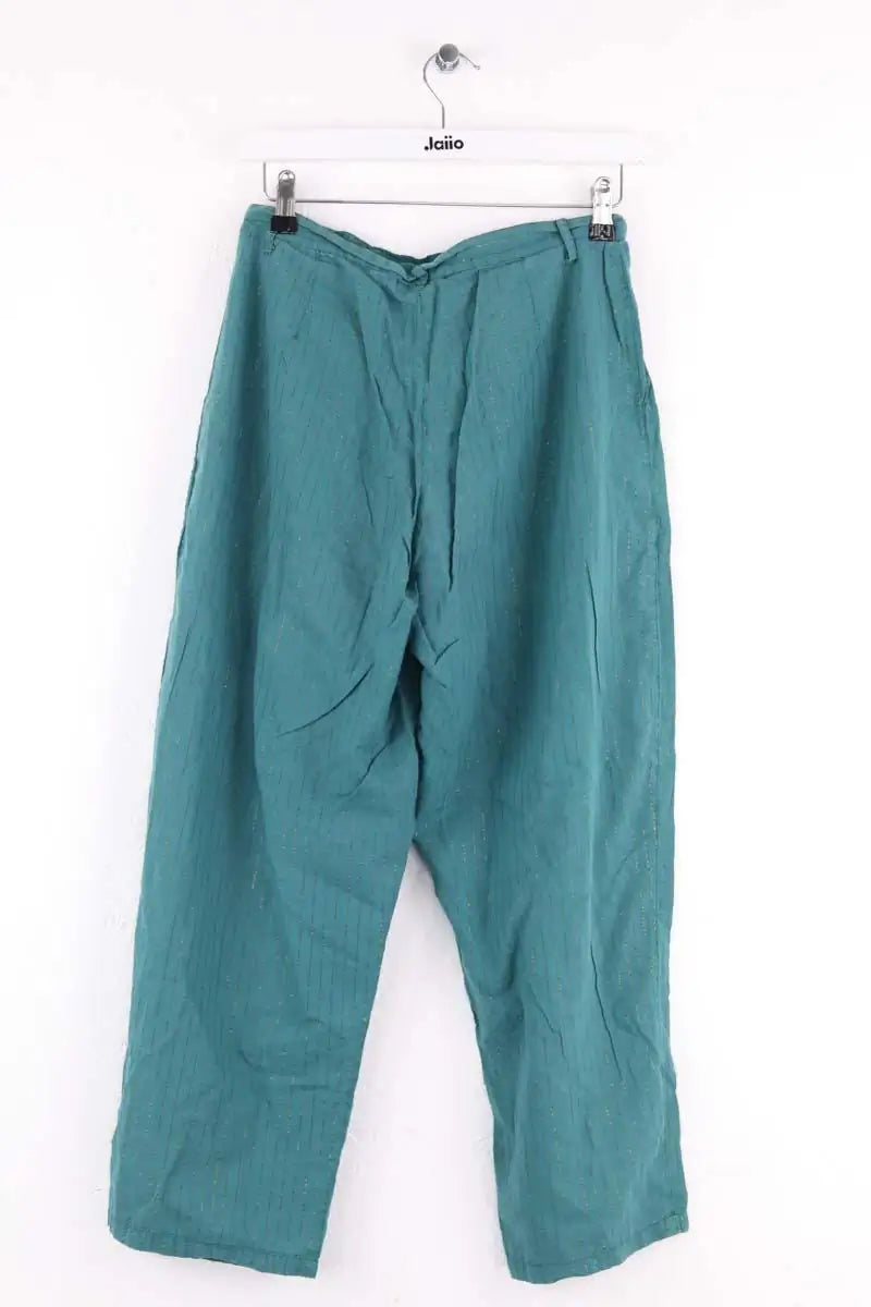 Pantalon droit Mes Demoiselles Vert en Coton