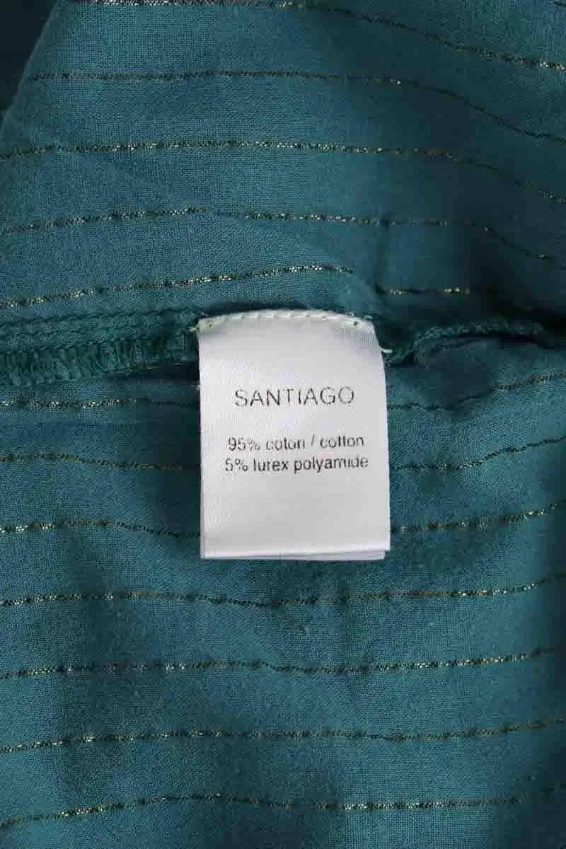 Pantalon droit Mes Demoiselles Vert en Coton