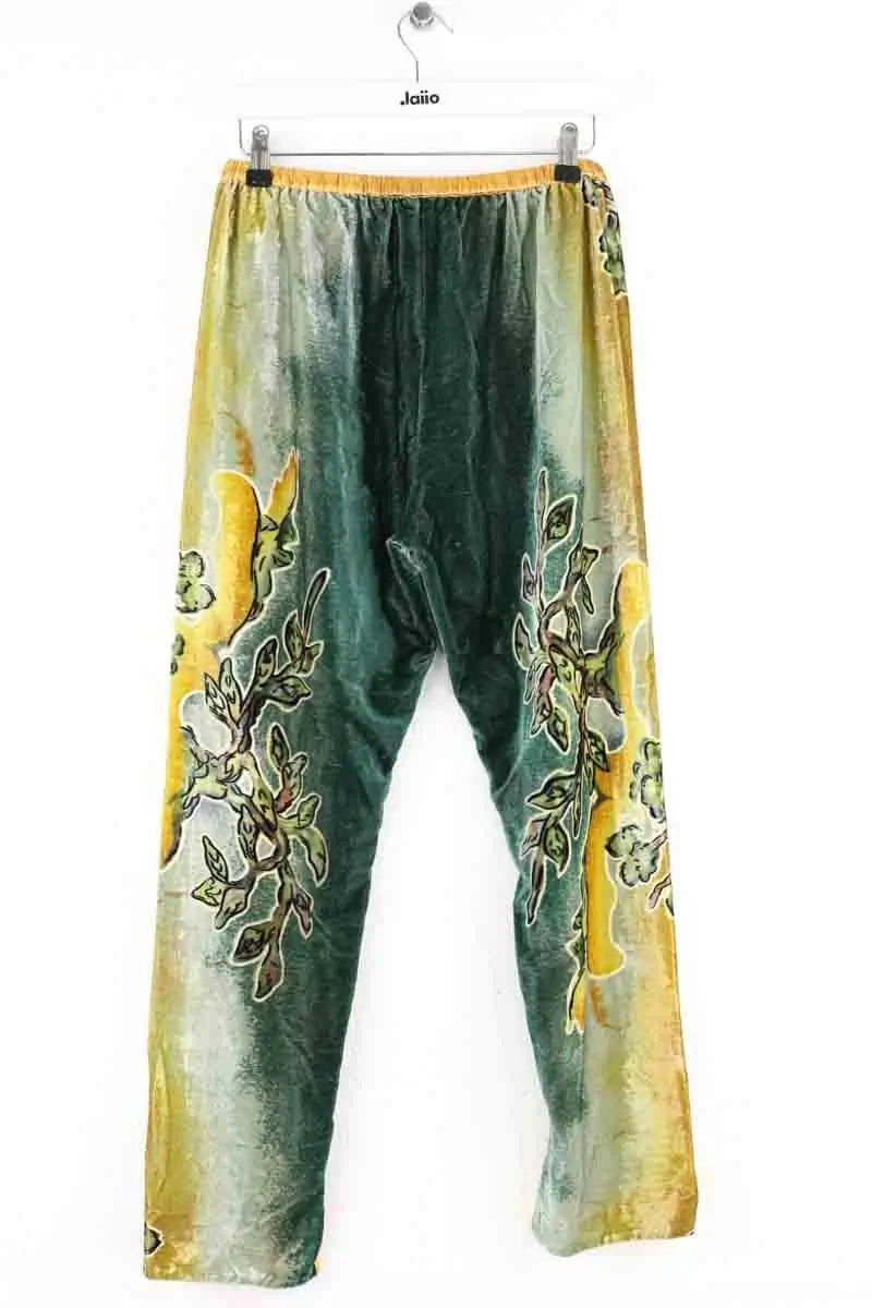Pantalon droit Mes Demoiselles Vert en Viscose