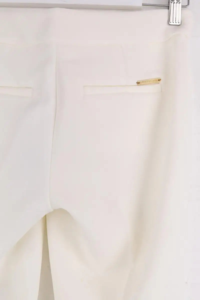 Pantalon droit Michael Kors Ecru en Synthétique