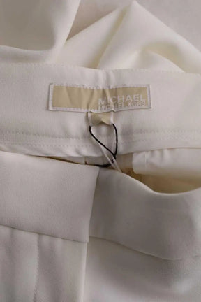 Pantalon droit Michael Kors Ecru en Synthétique