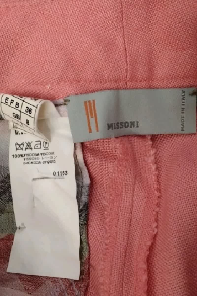 Pantalon droit Missoni Rose en Viscose