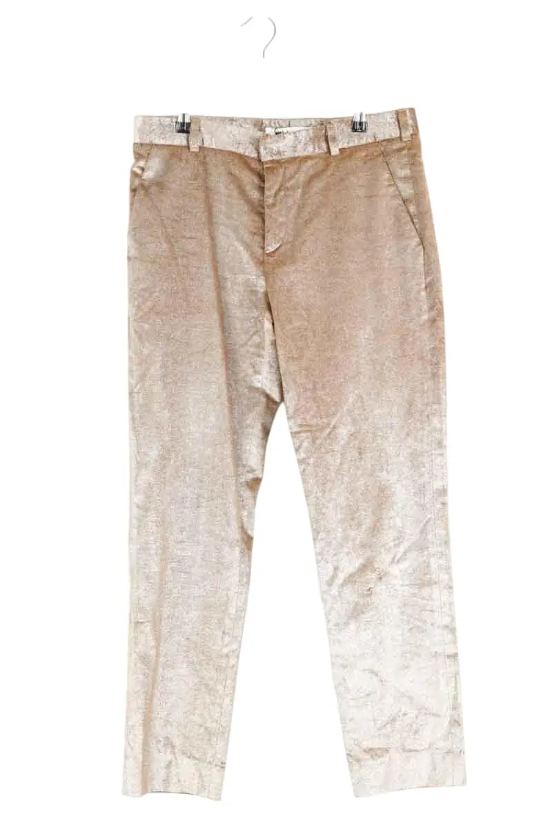 Pantalon droit Mister K Doré en Coton, taille S - Seconde Main