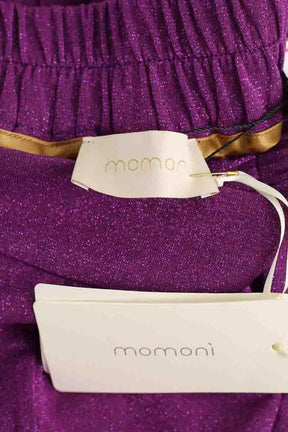 Pantalon droit Momoni Baccarat Violet en Synthétique