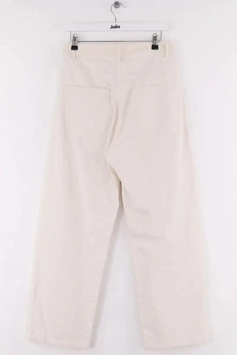 Pantalon droit Momoni Ecru en Coton