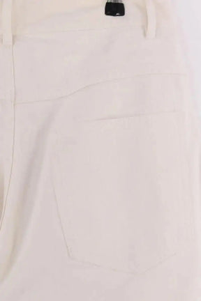 Pantalon droit Momoni Ecru en Coton
