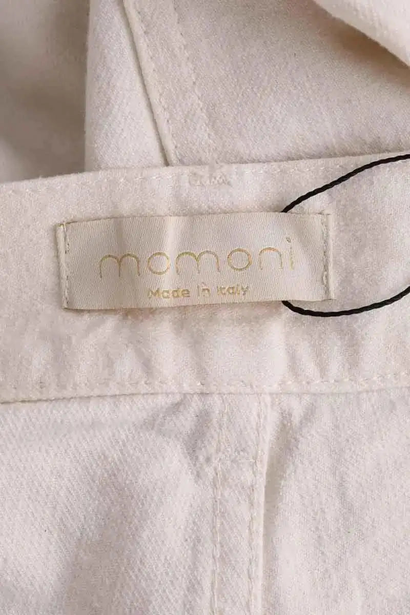 Pantalon droit Momoni Ecru en Coton
