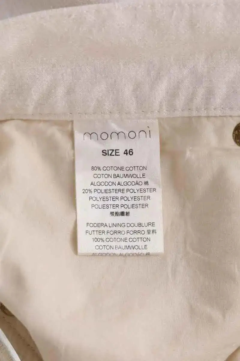 Pantalon droit Momoni Ecru en Coton