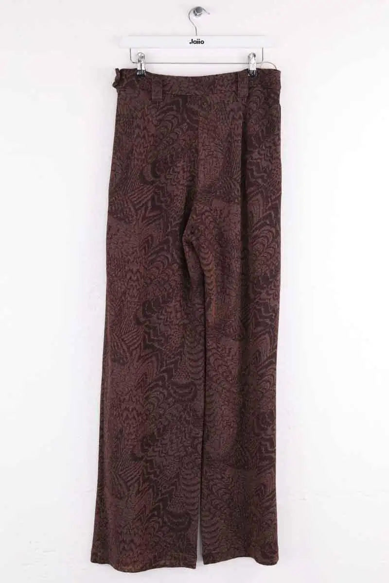 Pantalon droit Momoni Marron en Viscose