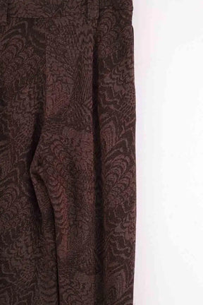 Pantalon droit Momoni Marron en Viscose