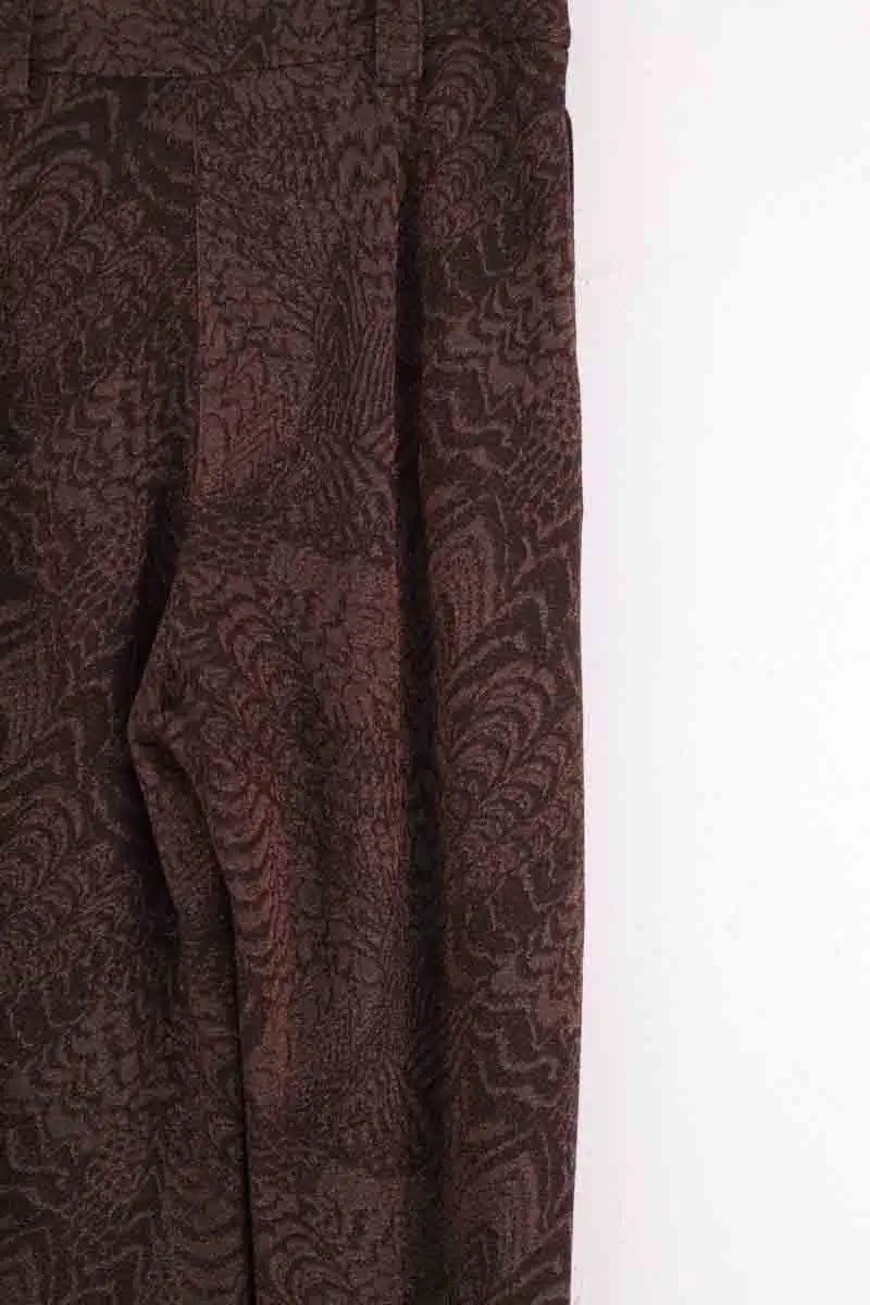 Pantalon droit Momoni Marron en Viscose