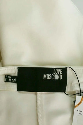 Pantalon droit Moschino Blanc en Coton