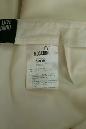 Pantalon droit Moschino Blanc en Coton