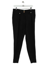 Pantalon droit Moschino Noir en Lin, taille L - Seconde Main