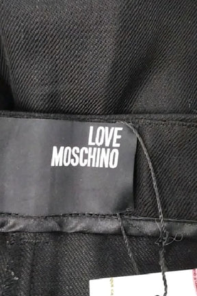 Pantalon droit Moschino Noir en Lin